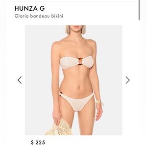 🤍 HUNZA G Gloria bandeau bikini Size: One Size 🤍